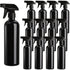 TOPZEA 12 Pack 16oz Black Plastic Spray Bottles, Durable Leak-proof Sprayers with Mist and Stream Option