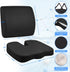 Funien Memory Foam Orthopedic Seat Cushion and Lumbar Support Pillow for Sciatica Pain Relief, CarOffice Chair Cushions