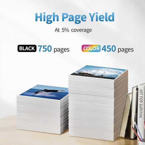 Remanufactured Ink Cartridges Replacement for HP 63, 63XL for Officejet 3830, 4650, 4652, 4655 (Black, Color Combo Pack)