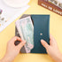 Leather Cash Envelope Wallet, Blue Cash Holder Wallet, Practical Reusable Money Organizer Pouch for Budget