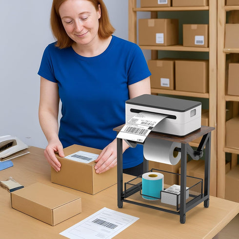 Semohop Label Holder for Rolls and Fan-Fold Labels, Thermal Sticker Holder for Desktop Thermal Printer, Shipping Label