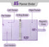 Mr. Pen- Leather Planner Binders, Composition Notebook Cover Refillable, Wallet Binder, 6 Ring (A5, Purple) by Mr. Pen