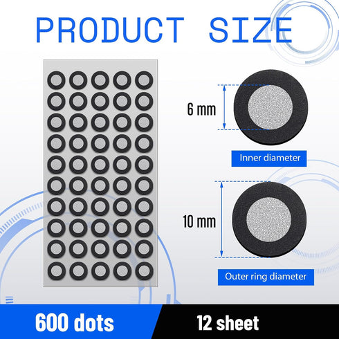 12 600 6mm 3D 3D Marspark Sheet Point Scanning Markers Dots for Scanner High Accuracy Reflective Reference Adhesive