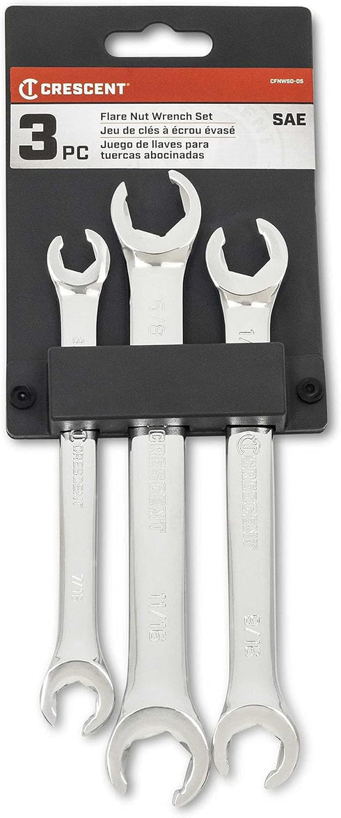 Crescent 3 Piece SAE Flare Nut Wrench Set - CFNWS0-05