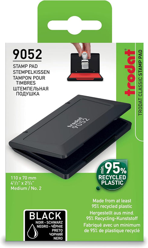 Trodat Stamp Pad 9052, Black - Size 2.75" x 4.5" for Manual Stamps
