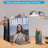 EASEPRES Vinyl Record Holder - 9 Slot Metal Magazine Book Album Display Rack for Home Office Stylish Triangle Organizer