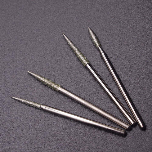 Wolfride 30Pcs Diamond Burr Set, Diamond Drill Bit for Gemstone, Sea Shell, Glass, Ceramic, Metal