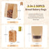 Bpole 3-in-1 50pcs Bread Loaf Bags for Homemade Bread - Bakery Paper Plastic Bags for Homemade Sourdough Bread
