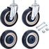 4 Pack 5" Shopping Cart Replacement Wheels Kit | 2 Stemless Casters