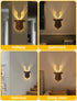 Dimmable Deer Night Light with Remote Control, Rechargeable Antler Lamp, Deer Wall Light, Deer Sconce Gifts for Women