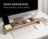 Natural Wood Desk Organizer - Multi-Compartment Wooden Caddy for Home, Office, Cubicle Accessories - Pencil Storage Tray
