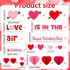 Valentine's Day Bulletin Board Decoration 3D Heart Honeycombs Love is in The Air Cutouts Border Trims Lovely Heart Bulletin Board Classroom Decor for School Happy Valentine's Day Party Supplies by Jacyan