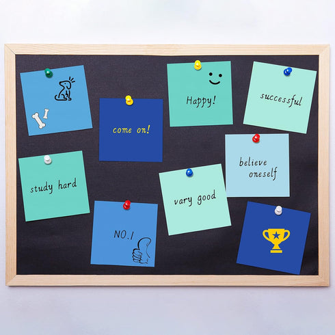 Blue Sticky Notes, 3 x 3 Inch Coastal Colors, Self Stick Pads, Easy to Post for Home, Office, Notebook, 100 Sheets/Pad