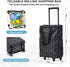 BELLPO Small Shopping Cart with Wheels, Rolling Shopping Bag, Collapsible Grocery Cart, Portable Foldable Shopping