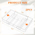Briwooody 2 (Clear,8 Pcs Large Expandable Acrylic Drawer Organizers, Grid Adjustable Drawer, Dividers Organizer
