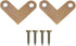 HJ Garden 4pcs L-Shaped Copper Corner Code Brass Flat Corner Bracket Joint Flat Corner Brace Plate Support Drawer Fixed