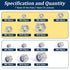 Vifmy Kit(360Pcs)M3 M4 M5 M6 M8 M10 M12 Sets,Bright Metric Hex Nuts&Locknuts Assortment Stainless Steel Assorted Hex