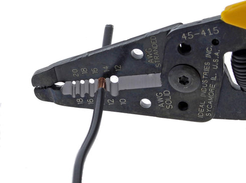 IDEAL Electrical 45-415 Premium Reflex T-5 Wire Stripper, 10-20 AWG, Plier Nose with Textured Grips, Yellow