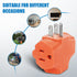 EXTRASTAR 3 Outlet Extender, Heavy Duty Grounded Wall Tab, Electrical Multi-Outlet Power Splitter, Orange