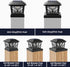 2 4x4 5x5 6x6 2 Pack SIEDiNLAR Solar Post Cap Lights Outdoor, Aluminum Glass Modes Fence Post Caps for Vinyl Wooden