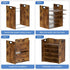 File Organizer for Desk, Wood Desk Organizer, 5 Tier Office Accessories with Handle, Mesh File Organizer