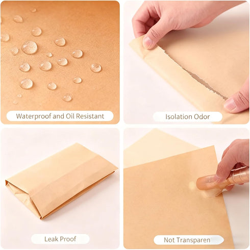 MOJMBSBY 300 Janitorial/Commercial Pcs Waxed Kraft Sanitary Napkin Disposal Bags Feminine Hygiene Liner Bags