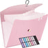 JARLINK 7 Pockets Expanding File Folder, A4 Size Accordion Document Organizer, Portable Cute Paper Organizer, Macaron