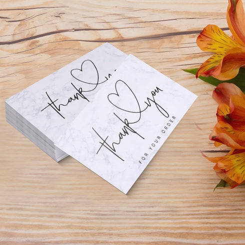 Aruicheng 50pcs Pack Thank You Cards Thank You Card Small Business Thank You Notes Bulk Small Mini Business Cards Blank