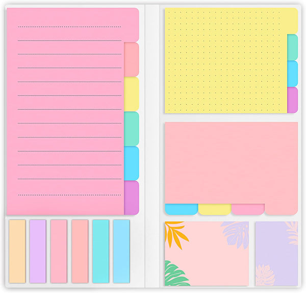 Sticky Notes Set, Post Self-Stick Notes Pads for Journaling, Office Supplies, College Essentials for High School