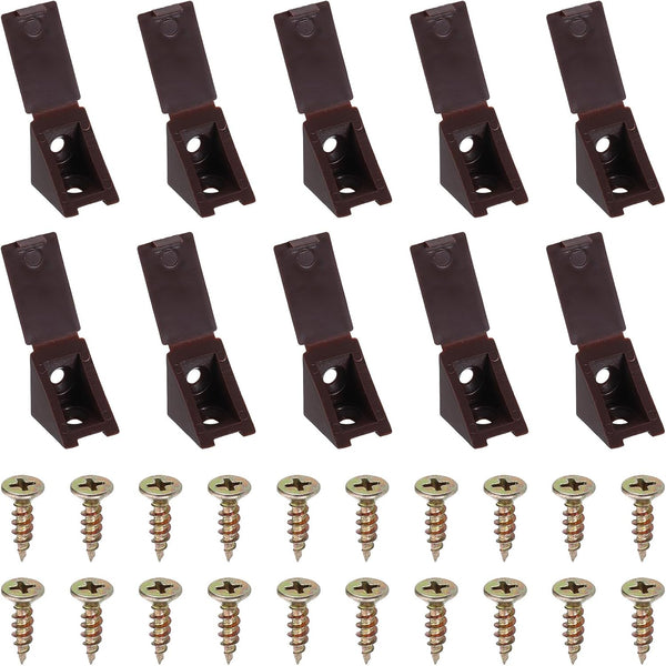 PATIKIL 0.8"x0.8"x0.7" Plastic Corner Braces, 10 Pcs L-Shape Shelf Support Corner Brace
