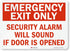 SmartSign "Emergency Exit Only - Security Alarm Will Sound" Sign, 10" x 14" Reflective Aluminum