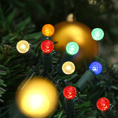 18.6Ft 50 G12 LED Colorful Mini Globe String Lights Ball Christmas Tree Lights for Small Tree Crafts Garden Fence
