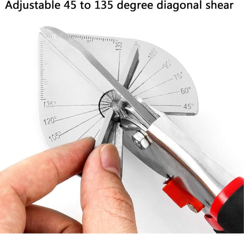 Miter Shears, Multifunctional Quarter Round Cutting Tool with 2 Replacement Blades
