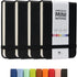 Tiny Notebook, 3x4 Small Notepad, A7 Leather Hardcover Mini Notebook, 4 Pack with Elastic Band, Black Pocket Notebooks