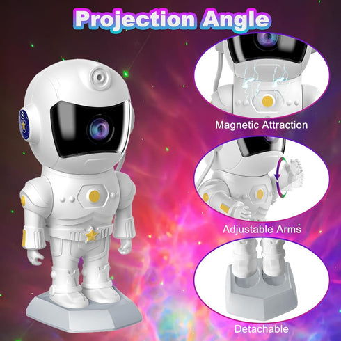 Astronaut Galaxy Star Projector Night Light, Starlight Space Nebula Sky Starry Ceiling LED Lamp with Timer and Remote