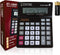 Empire Desk Calculator, 12 Digits, Large Key Buttons, Eye-Angled Display, Solar and Battery Powered for Home and Office
