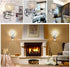 Ygapuzi E14 Modern Crystal Wall Light Flush Mount Wall Sconces Lamp Chrome Finish Bedside Lighting Fixture with Socket