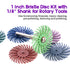 Swpeet 66Pcs 1 Inch Mixed Grit Radial Bristle Disc Abrasive Brush Kit with 1/8" Shank for Rotary Tools