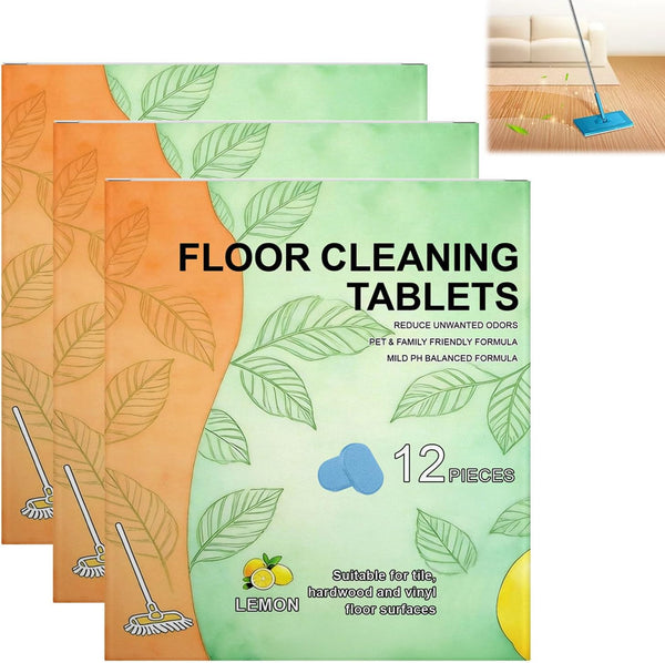 LXIJESR Floor Cleaner Tablets Hard Floor Cleaner Tablets, Pre-Measured Dissolvable Cleaning Solution for