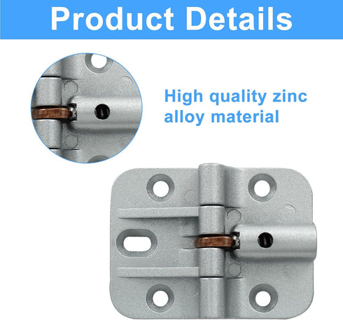 LifCratms 4 180 Pcs Adjustable Locking Hinges, Degree Folding Table Hinge, Zinc Alloy, Powder Coated