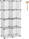 C&AHOME Wire Cube Storage, 8-Cube Organizer Metal Grids, Modular Shelves Units for Home, Office, Living Room