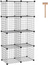 C&AHOME Wire Cube Storage, 8-Cube Organizer Metal Grids, Modular Shelves Units for Home, Office, Living Room