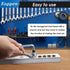 Eoppen 50Pcs 1/4-20 Rivet Nuts with Hand Rivet Nut Tool, Carbon Steel Flat Head Threaded Insert Nut Kit for Furniture