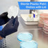 Xuhal 200 Pack Sterile Petri Dishes with Lid, 90mm Dia x 16mm, Plastic Petri Plates for Lab
