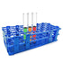 3 Packs Plastic Test Tube Rack, 60 Holes Holder for 16mm Tubes, Blue, Detachable