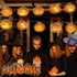 10FT 20 2 Halloween Decoration, LED Pumpkin String Lights, Battery Operated Mode Steady/Flickering Waterproof Halloween