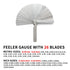 2 Pack Feeler Gauge with 32/26 Blades and 1 Pack Offset Feeler Gauge with 16 Blades - Stainless Steel Dual Marked