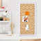 Decorative Cork Board for Walls, White Floral Print Bulletin Board, Vision Board for Office, School, Bedroom