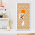 Decorative Cork Board for Walls, White Floral Print Bulletin Board, Vision Board for Office, School, Bedroom