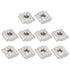 uxcell T Nuts, 50pcs Nickel Plated Carbon Steel T Slot Bolts, 3030 Series M6 Hammer Head Fastener, Silver